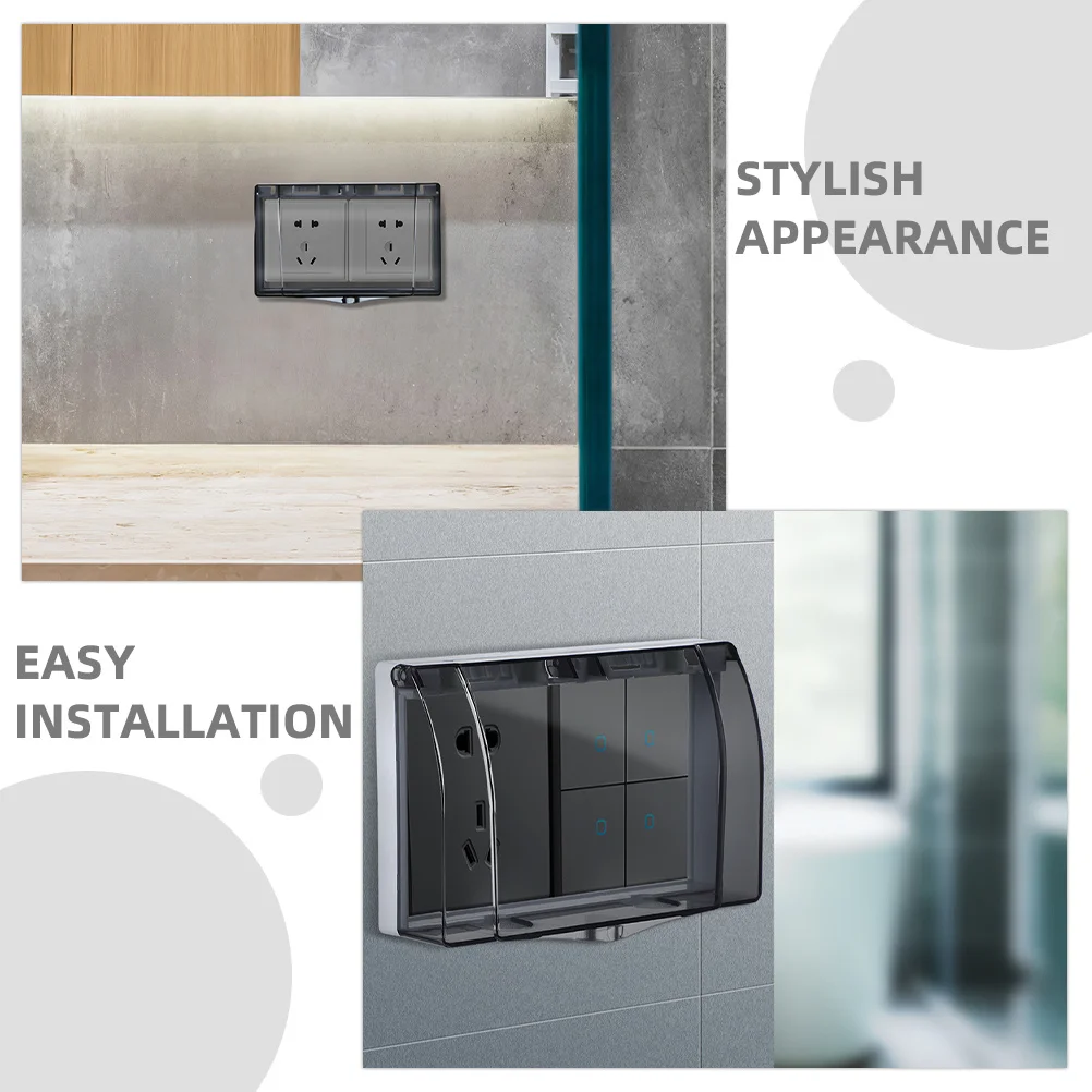 2 قطعة 86 نوع مقاوم للماء التبديل المقبس يغطي واضح واقية صناديق مخرج كهربائي في الهواء الطلق غطاء مانعة لتسرب الماء