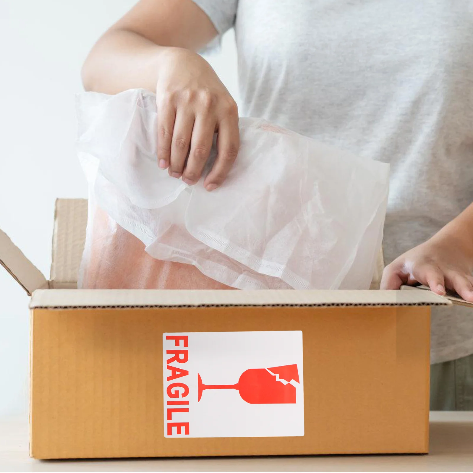 Warning Label Sticker Stickers Moving for Boxes Handle with Care Product Labels Fragile Shipping