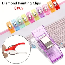 8pcs Diamond Painting Clips Keep Painting Canvas Steady Cross Stitch Blinder Clips Garment Clip DIY Craft Sewing Accessories