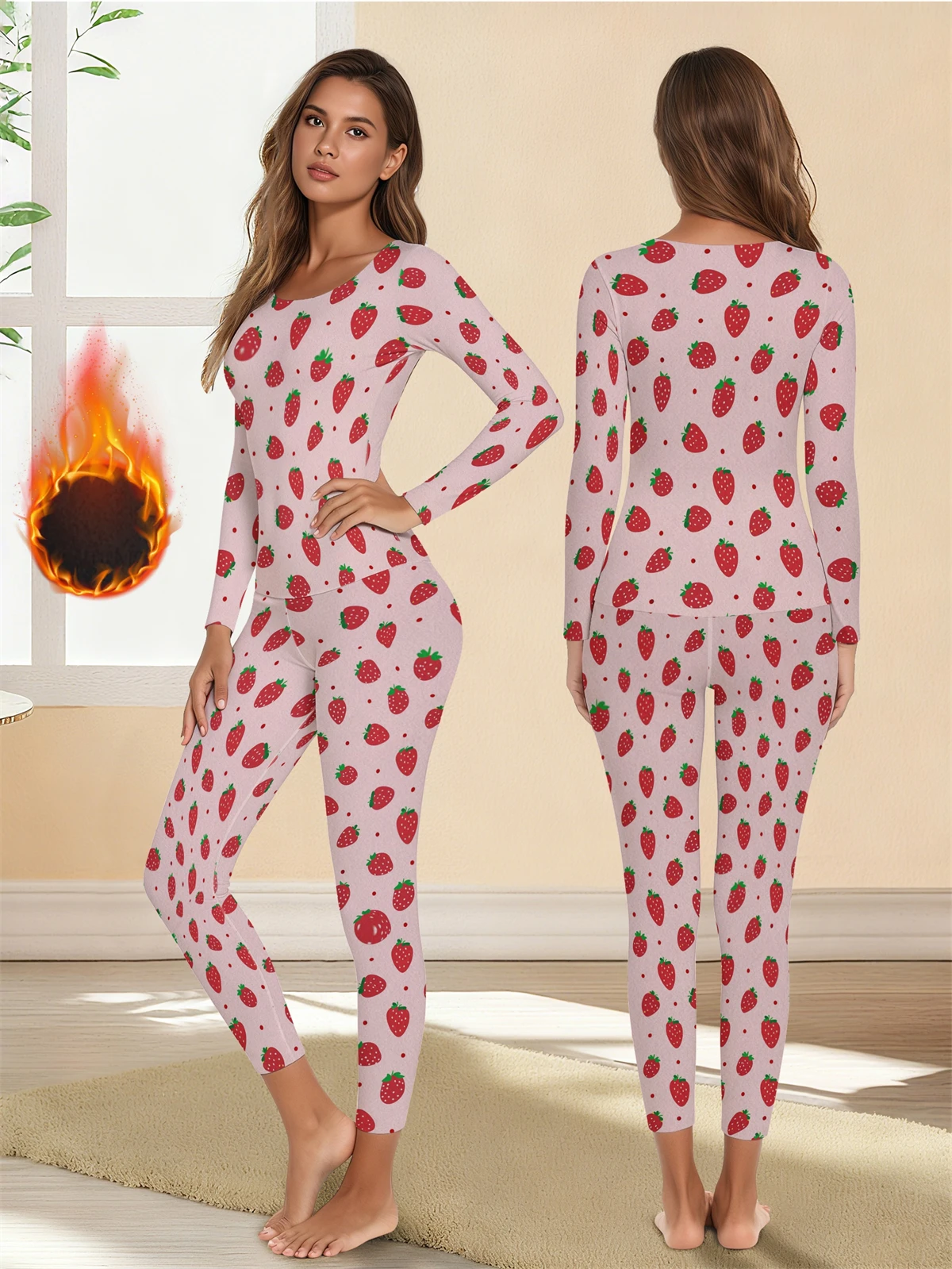 1 مجموعة ملابس اخلية حرارية دافئة مثير السيدات العشير طويل جونز النساء على شكل مجموعات الإناث الياقة المتوسطة تشكيل الملابس الحرارية #1