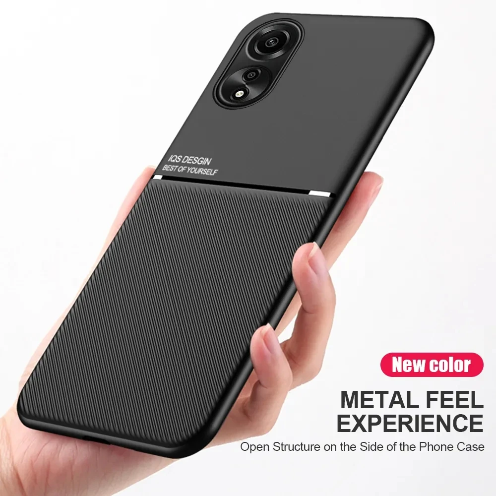 For OPPO A79 A78 A58 Case Protective Cover For OPPO A98 5G A57 A57S A94 A95 Built-in Car Magnetic Holder Phone Coque Fundas