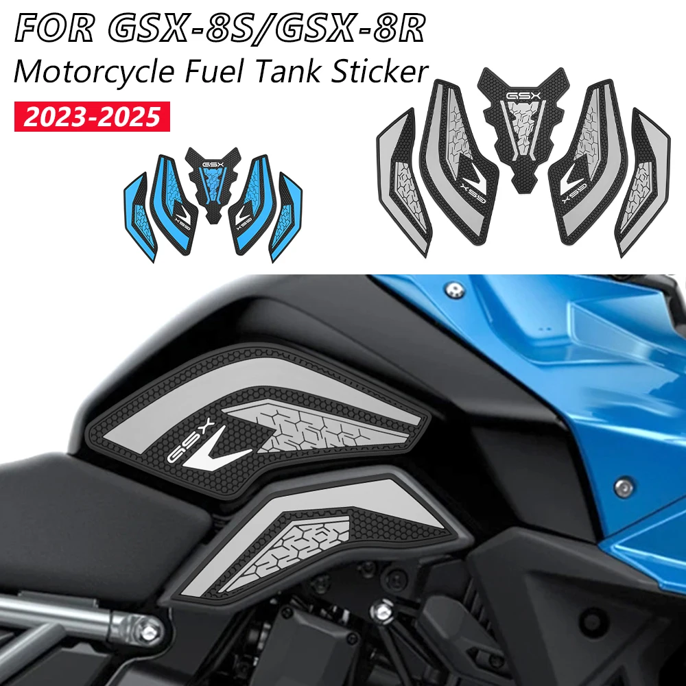 

Наклейки-протекторы на топливный бак и боковые накладки для защиты ног (гелевые) для мотоциклов GSX-8S 2025, GSX-8R 2025, GSX-8S, GSX-8R 2023-2024