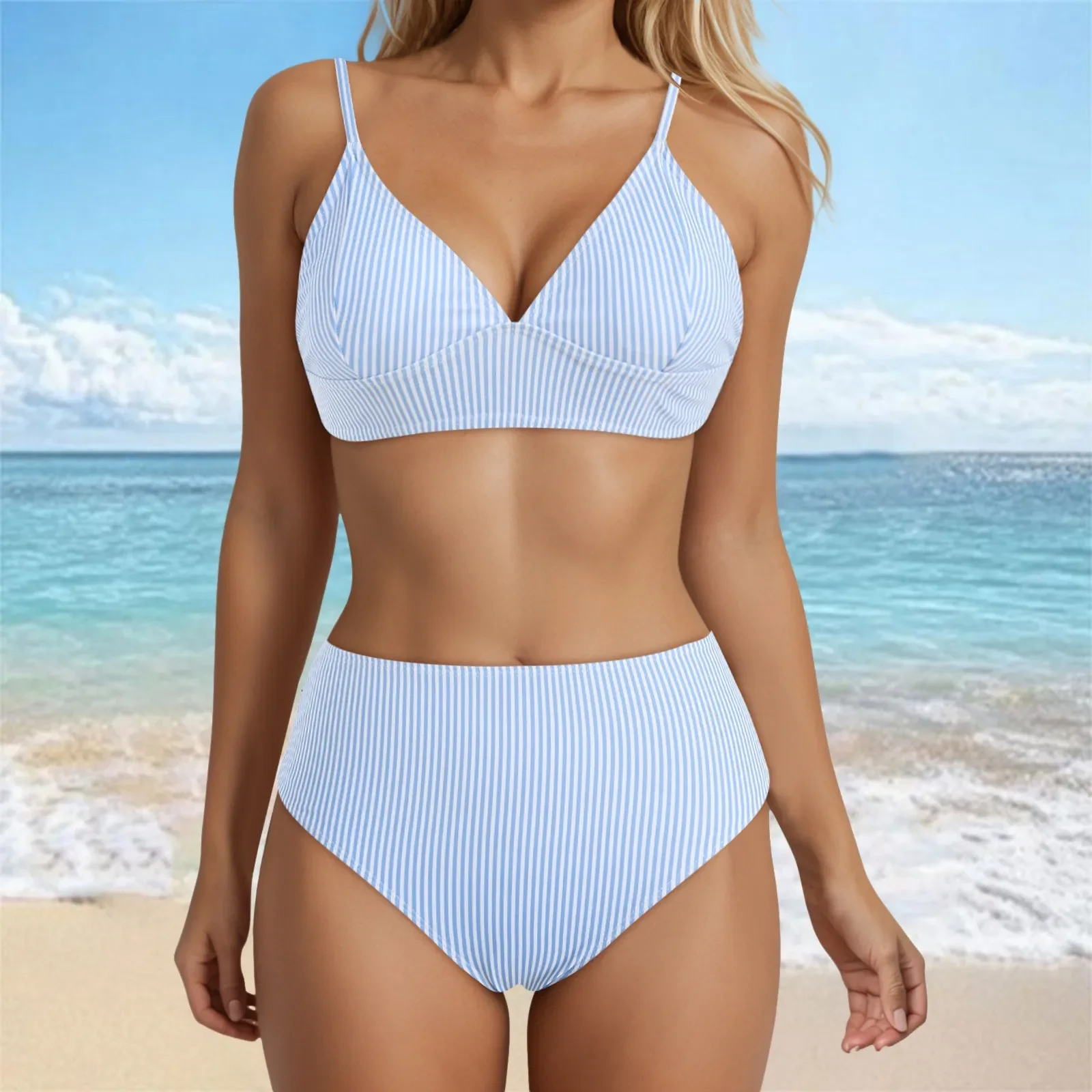 

Summer Bathing Suit 2025 Women Underwire Triangle Bikini Spaghetti Strap Push Up Swimsuit Two Piece Set Summer Hot Bikinis Sets