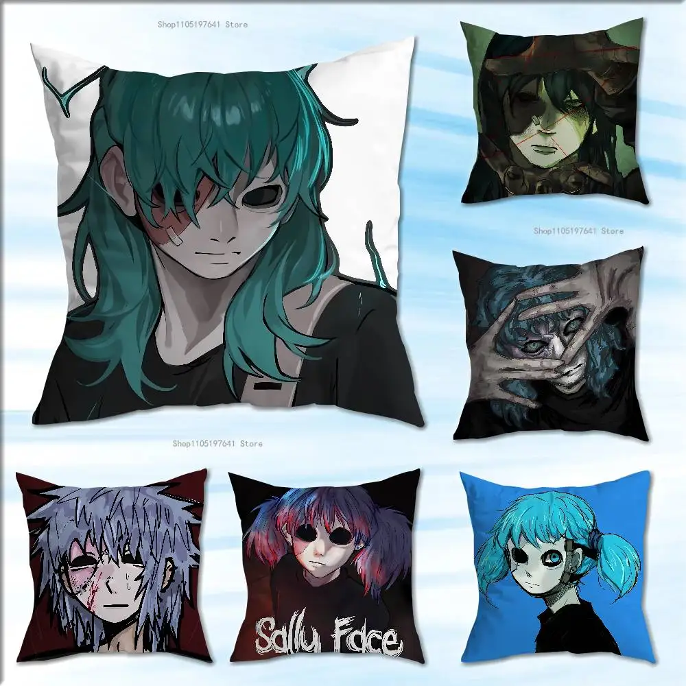 

Game S-Sally Face Pillow Case For Sofa Decor Car Office Room Printing Cushion Cover Decorations and Protector