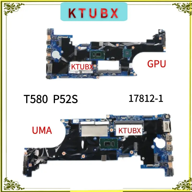 17812-1 Motherboard.For Lenovo ThinkPad T580 P52S Laptop