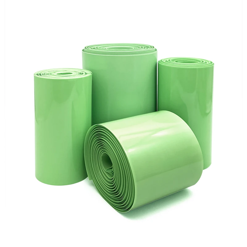 1M~10M Width 30mm~300mm 18650 Battery Wrap PVC Heat Shrink Tube Pack Insulated Film Wrap Lithium Case Cable Sleeve Shrink Wrap