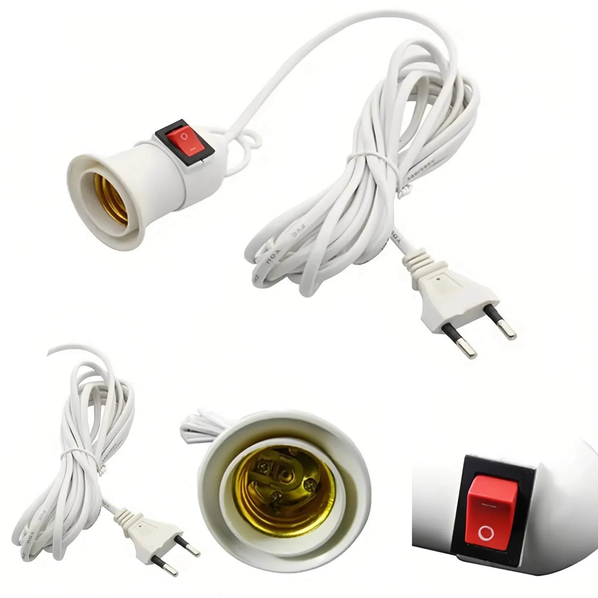 E27 Hanging Plant Light Holder with 3.8M Cable EU Plug On Off Switch for Indoor Garden Desk Lamp image 6