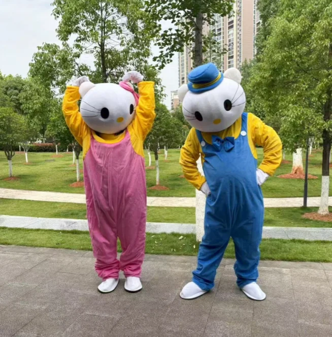 

Cosplay Kitty cat Cartoon character costume Mascot Costume Advertising Ceremony Costume Fancy Dress Party Animal carnival props