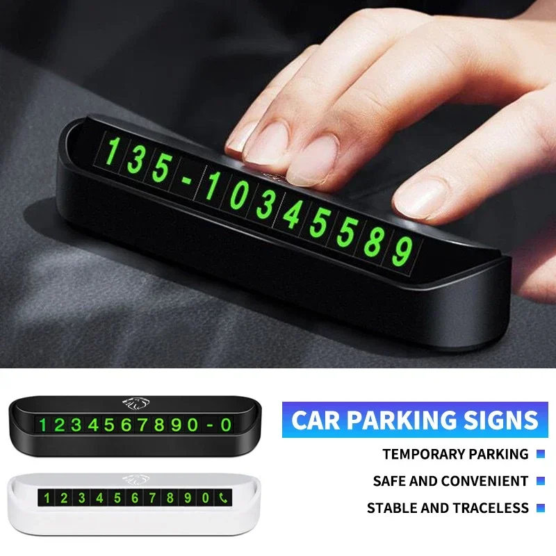 

Car Temporary Stop Sign Parking Card Telephone Number Card Plate For Peugeot 206 307 308 3008 207 208 407 508 2008 5008 107 106