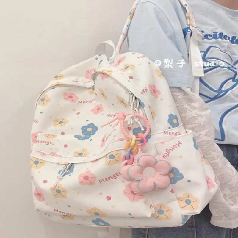 أزياء نمط جديد الحب لطيف الكرتون عارضة سعة كبيرة متعددة الوظائف حقيبة من القماش للماء حقيبة مدرسية مقاومة للاهتراء #1