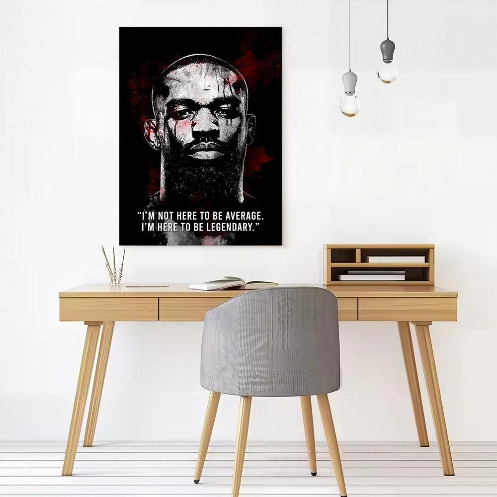Jon Jones: Legendary Fighter Portrait Canvas Poster Customizable Pictures Wall Art Canvas Painting for Walls Decoration Room