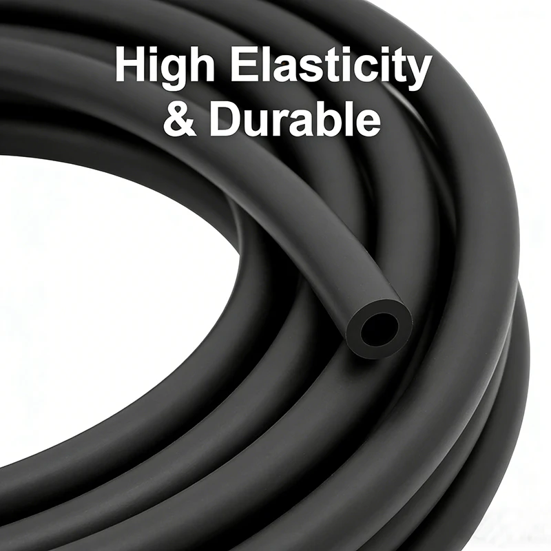 Black Natural Latex Tube Anti Aging Elastic Band Slingshot Catapult Parts Speargun Power Belt Daily Stretching Rubber Pipe