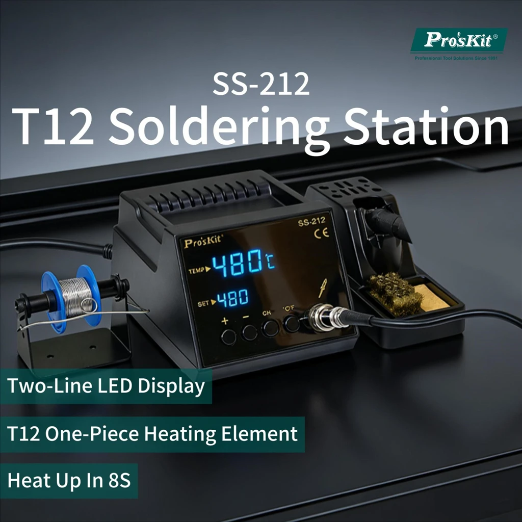 LED Digital Display Temperature Controlled Soldering Station Integrated Heating Core Fast Heating Auto‑Sleep Welding Repair Tool