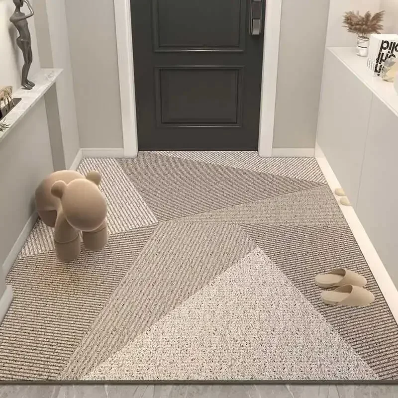 Extra Large Customizable PVC Door Mat Non-Slip Dirt Resistant Washable Entrance Rug for Hallway Shoe Changing Area Home Decor