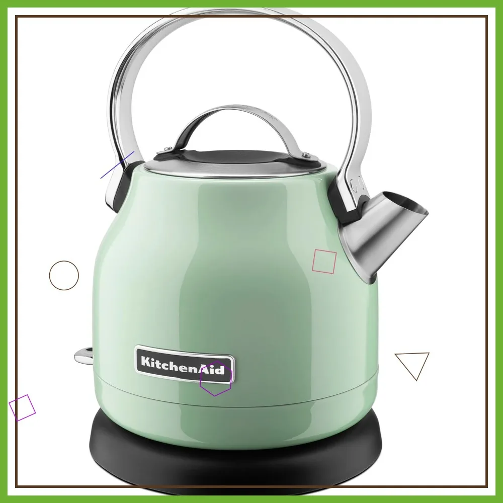 

1.25L Electric Kettle in Pistachio Green, Fast Boiling with Auto Shut-Off for Safe Use