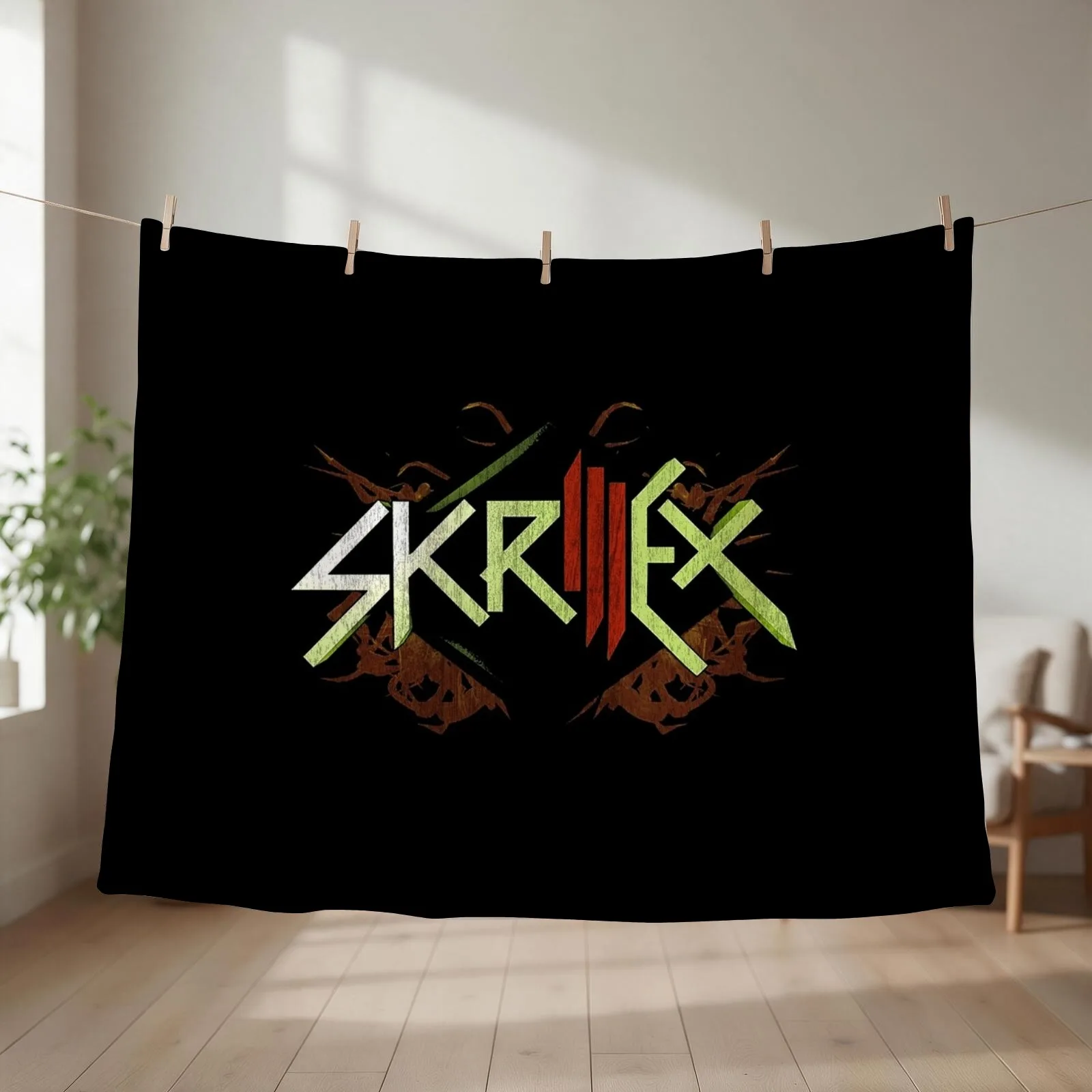 skrillex edm Throw Blanket couch cozy soft plush fuzzy picnic outdoor blanket