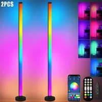 RGBIC LED Floor Standing Lamp Atmosphere Lights APP Control Music Sync Corner Lighting for Bedroom Living Room Background Light