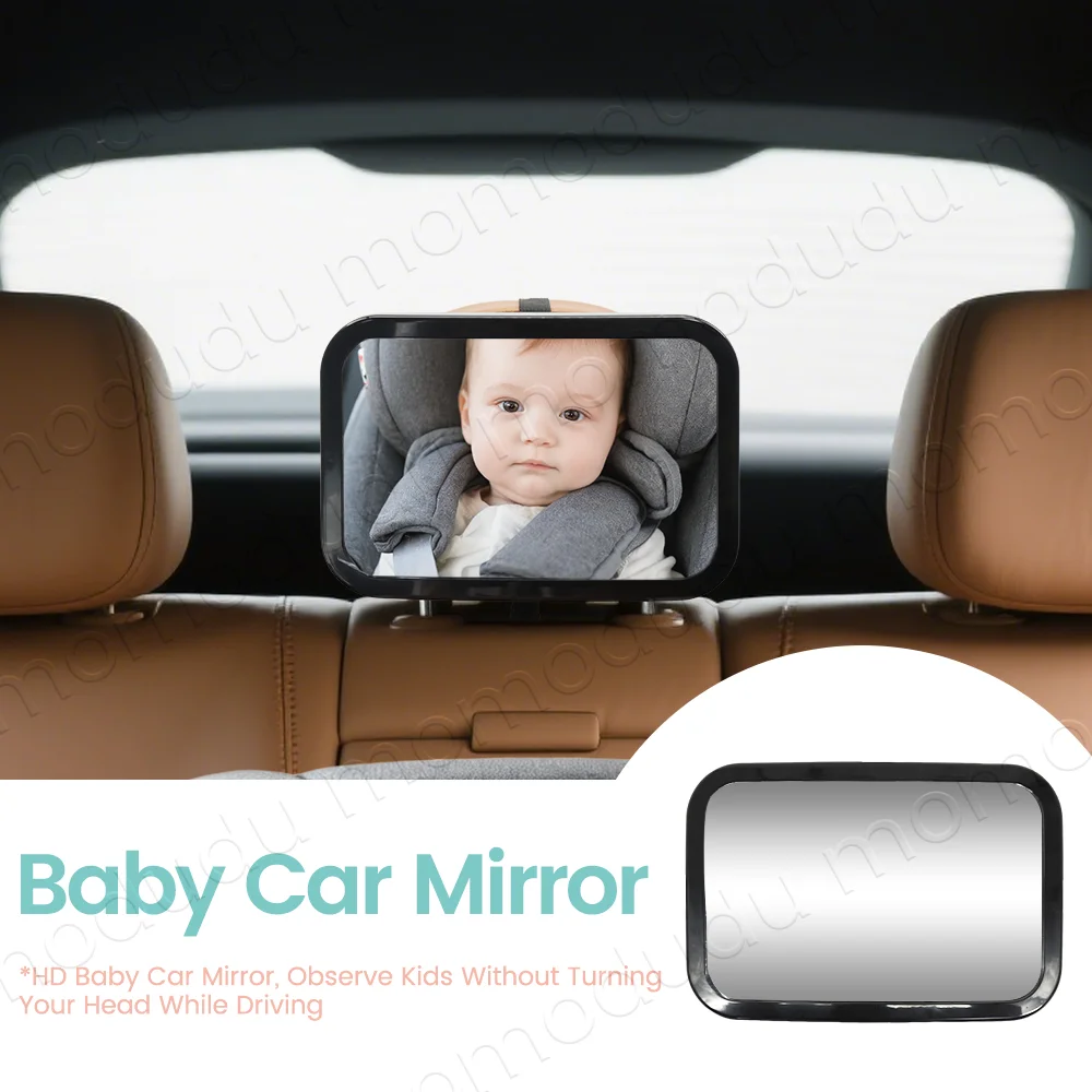 Baby Car Mirror Wide Angle Rear Facing Safety Seat Mirror Shatterproof Acrylic Adjustable Infant Car Accessories