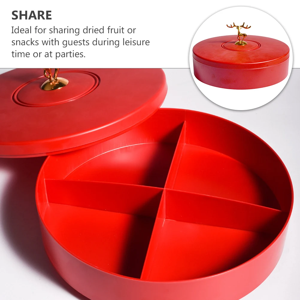 

Plastic Dry Fruit Tray Snack Storage Box Nuts Container Serving Trays Household Multi functional Kitchen Bar Accessories