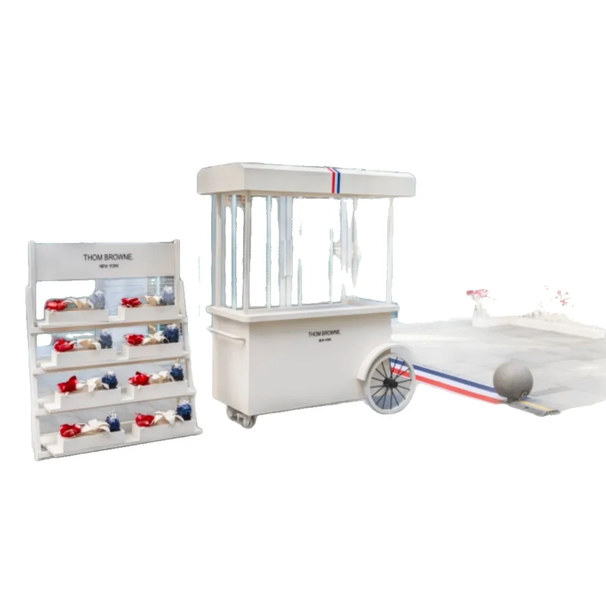 Customizable stall snack cart mobile night market glutinous rice ball Oden cooked sausage stall float mobile display stand