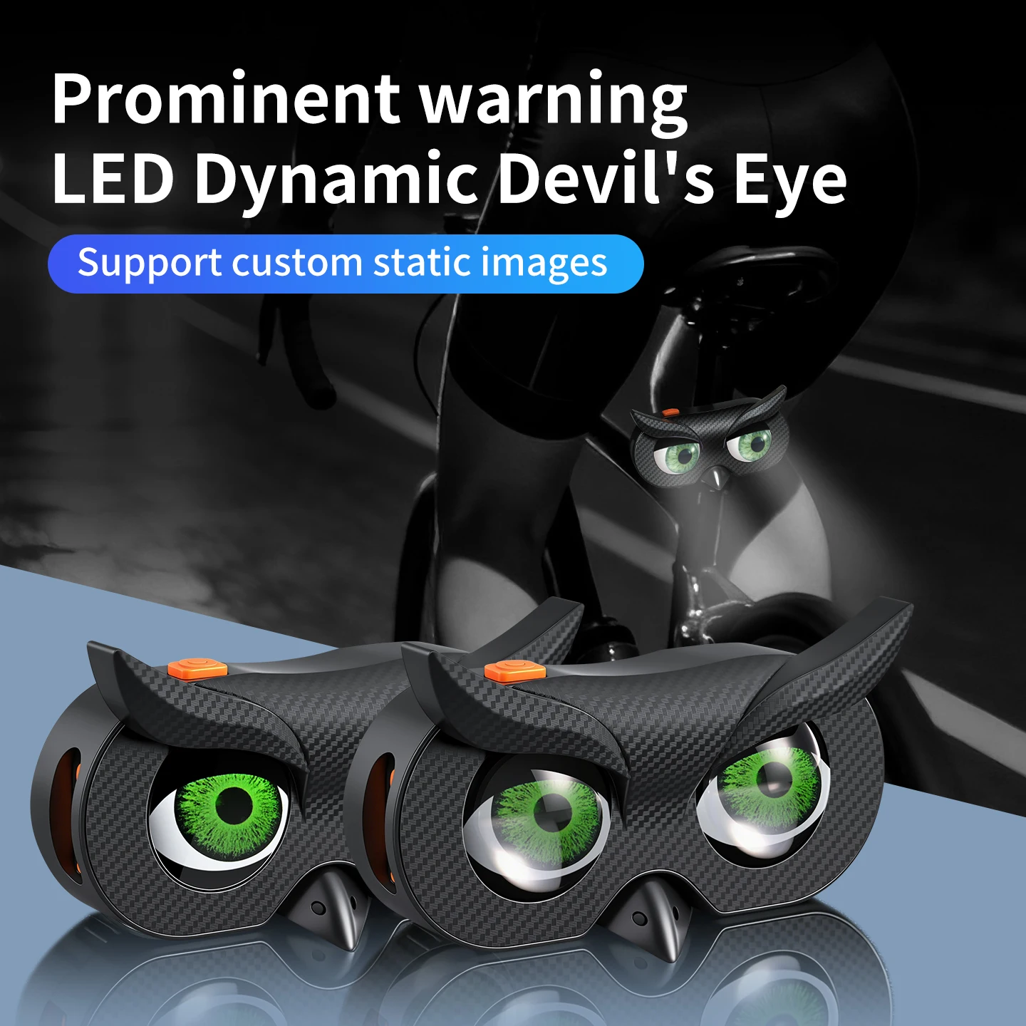 Devil's Eye Light, Bicycle, Bold Warning, Dynamic Light, Motorcycle, Electric Vehicle, Car Decoration Belt, Bluetooth App1PCS.