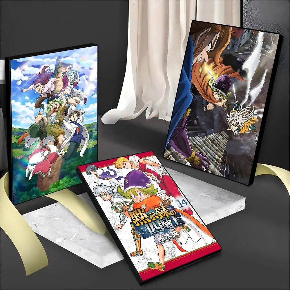 S-سبعة الخطايا القاتلة أربعة فرسان نهاية العالم ذاتية اللصق ملصق فني ورق أبيض يطبع الملصقات الفنية ديكور المنزل #2