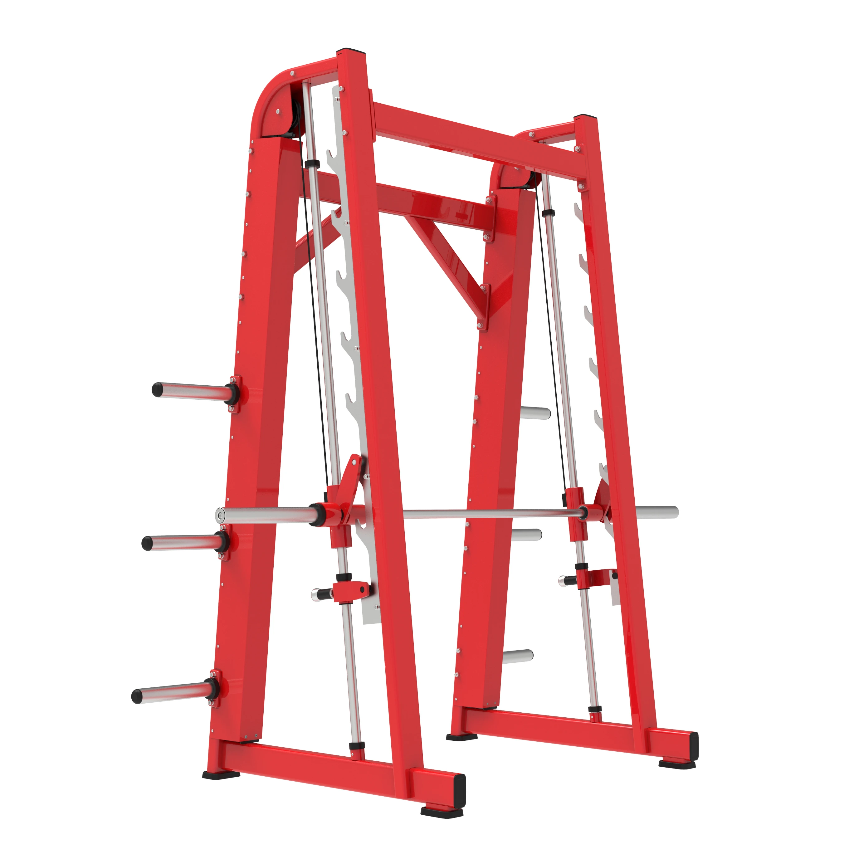 2026 Commercial Fitness Equipment Bodybuilding Gym Upper Steel Material Smith Machine Squat Rack 1.6T Capacity 200kg Max User We
