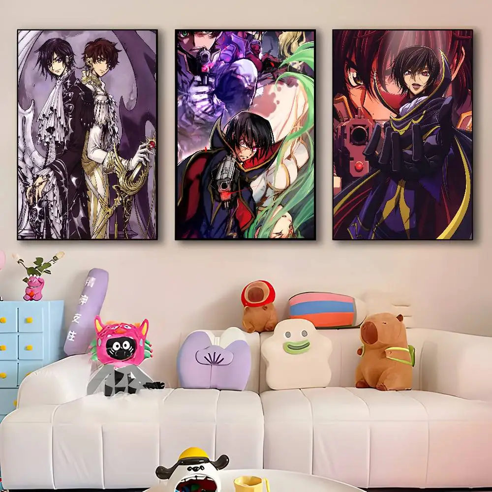 Classic Anime C-Code Geass Lelouch of the Rebellion Poster HD Print Vintage Wall Art Decor for Home Study Room