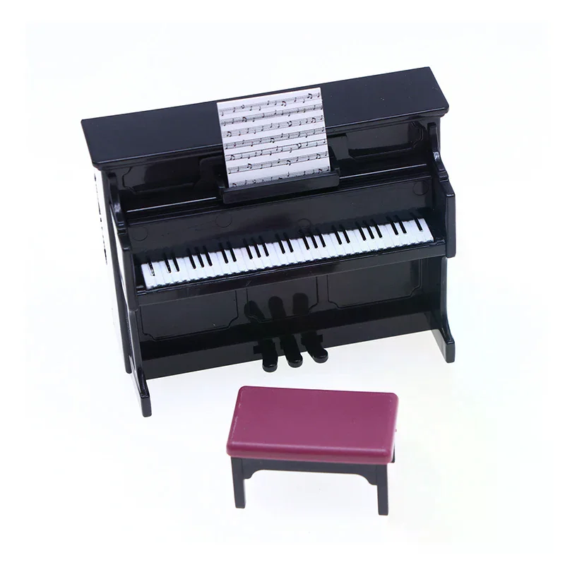 1:12 Casa delle bambole in miniatura Strumento musicale classico Pianoforte Chitarra Sassofono Set Modello di strumento Decorazione scena di vita domestica della bambola