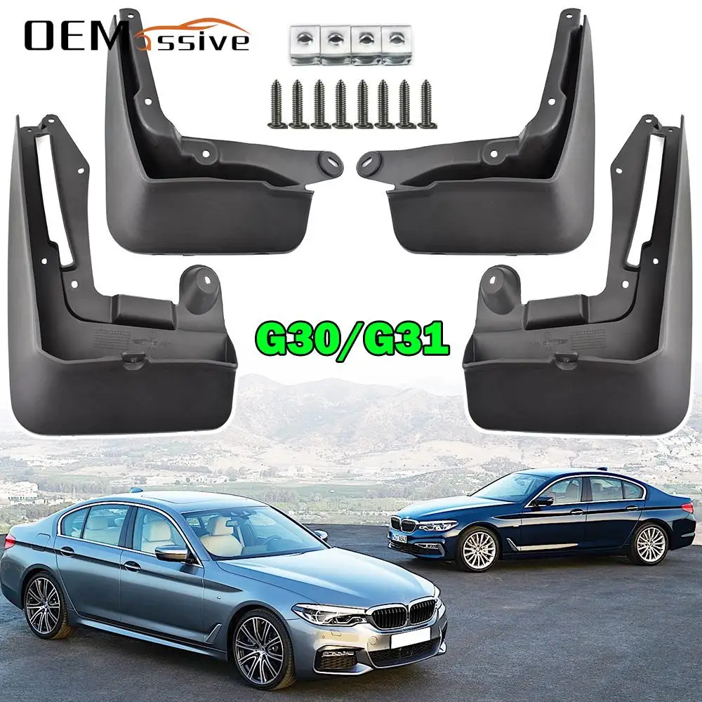 

4X Mud Flaps For BMW 5 Series G30 G31 Sedan Saloon Touring Msport 2017 - 2023 Splash Guards Front Rear 2018 2019 2020 2021 2022