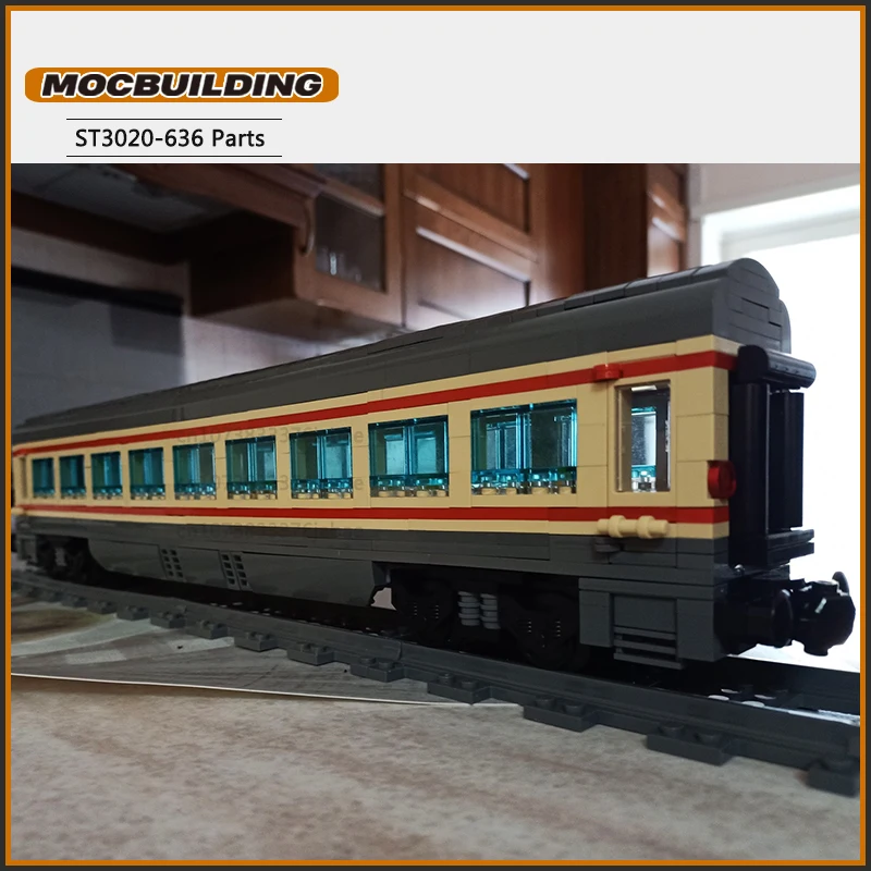 Train Wagon Moc Building Blocks Train Carriage DIY Assembly Technology Bricks Display Creative Toys Xmas Gifts