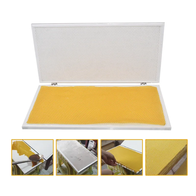 No mold release agent, new hand-pressed nest , silicone mold, metal back plate, Zhongbee Yi bee pure beeswax