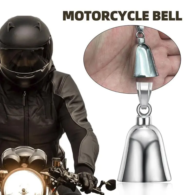 Motorcycle Bell Pendant Stainless Steel Motorcycle Bell Ornaments Stainless Steel Rustproof GuardianBell For Motorcycle Cars