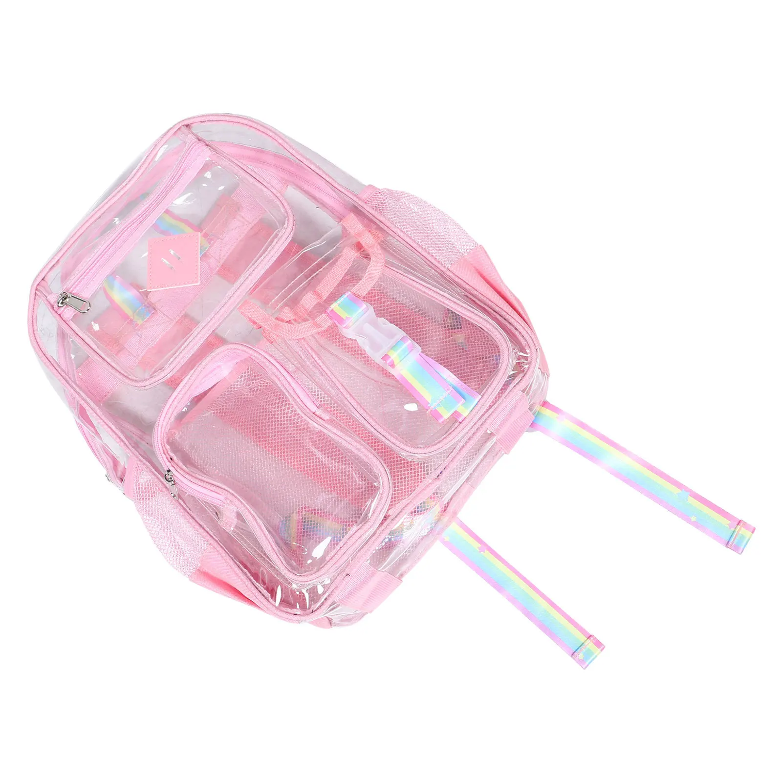 

Transparent Clear Backpack Bag PVC Material Large Capacity for Outdoor Fitness Concert Travel Work