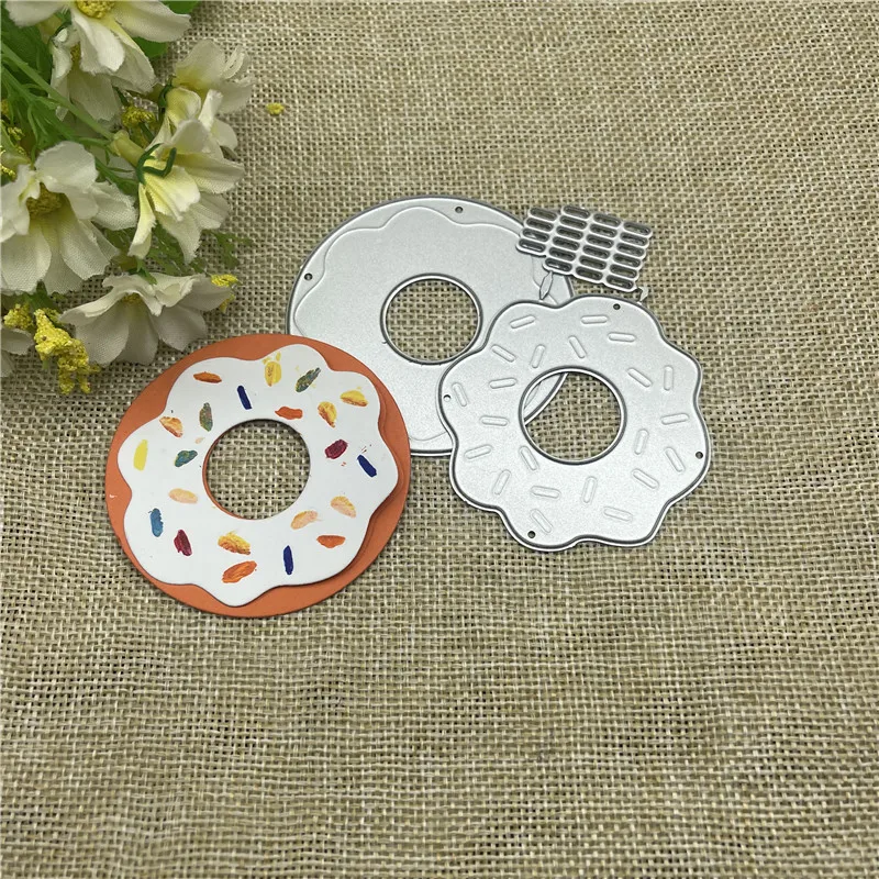 Delicious Donuts Frame Metal Cutting Dies Stencils For DIY Scrapbooking Decorative Embossing Handcraft Template