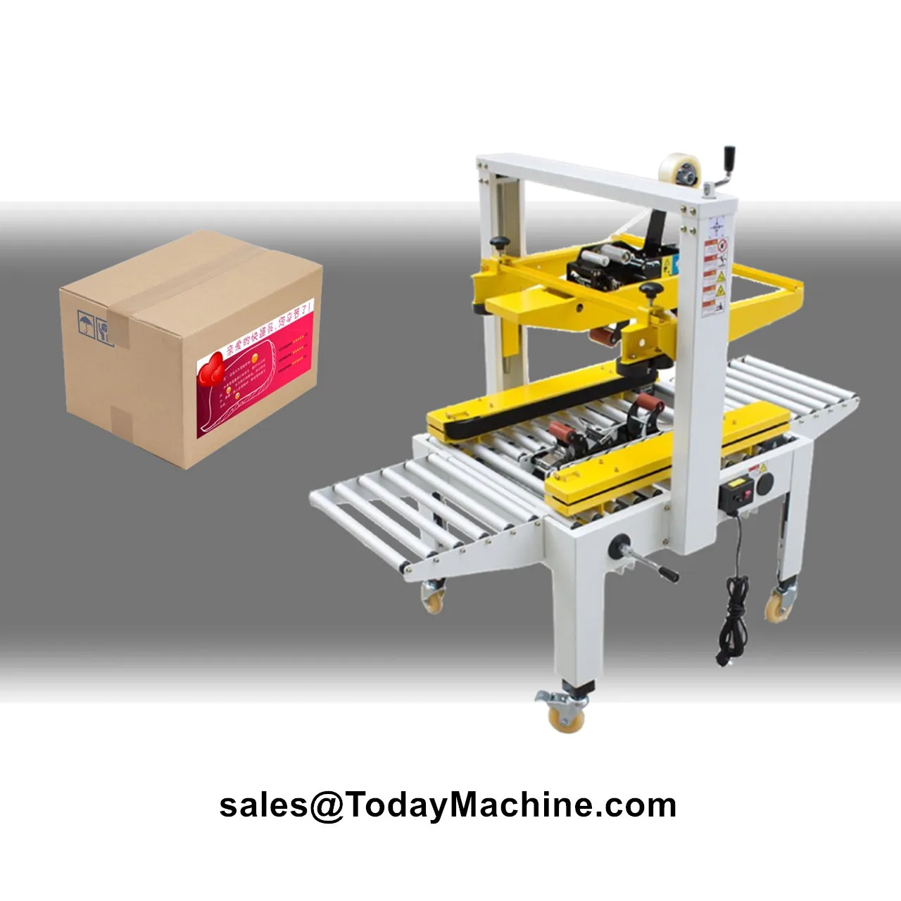 Automatic Top Bottom Corner Edge Tape Case Sealer Carton Sealing Machine
