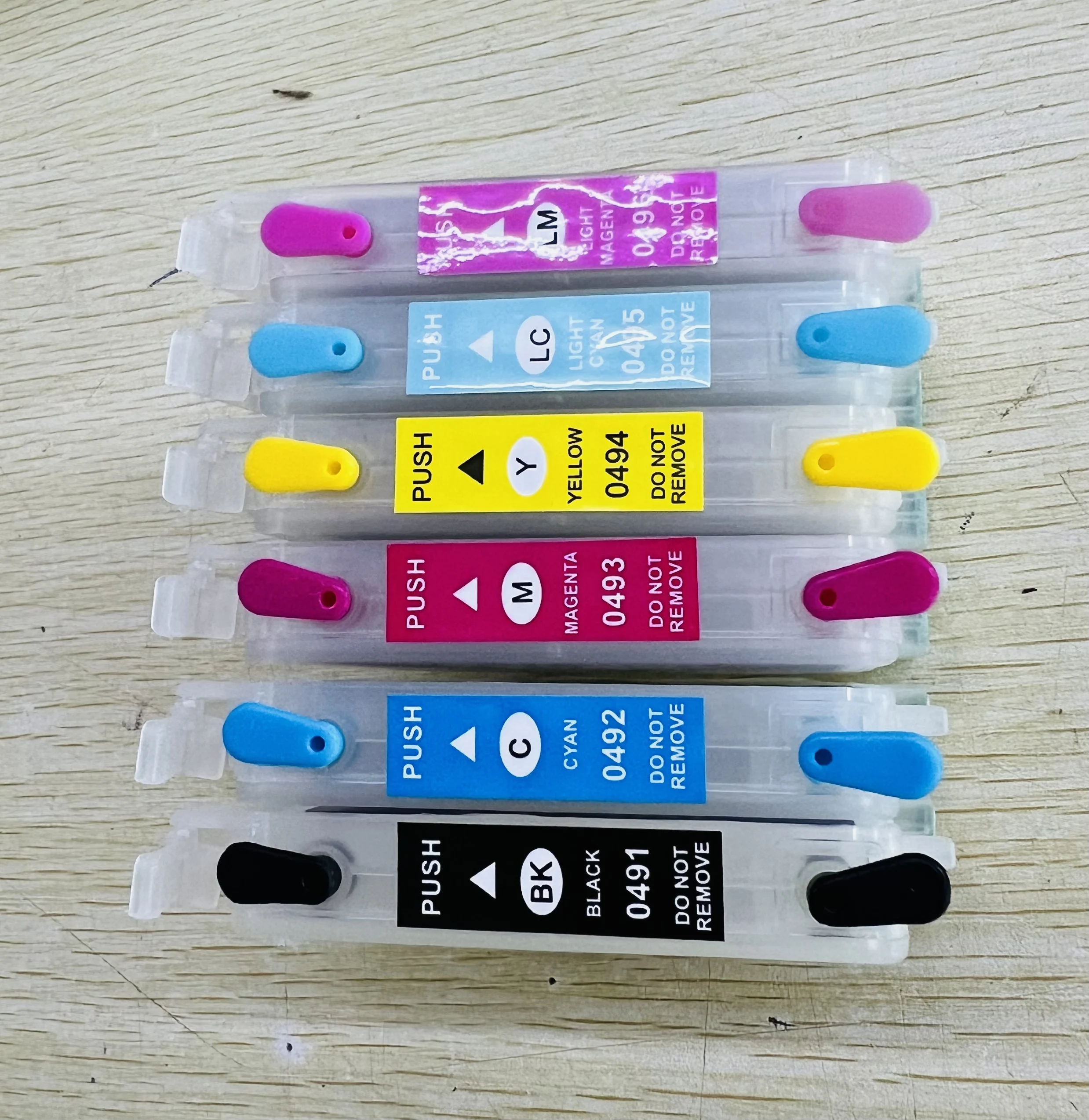 Refillable Ink Cartridge T0491-T0496 with ARC Chip for Epson Stylus Photo R210 R230 R310 R350 RX510 RX630 RX650 Printers