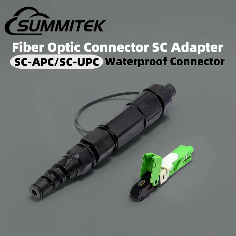 

10pcs SUMMITEK Waterproof Connector SC APC/UPC Fiber Optic Connector FTTH Fast Adapter