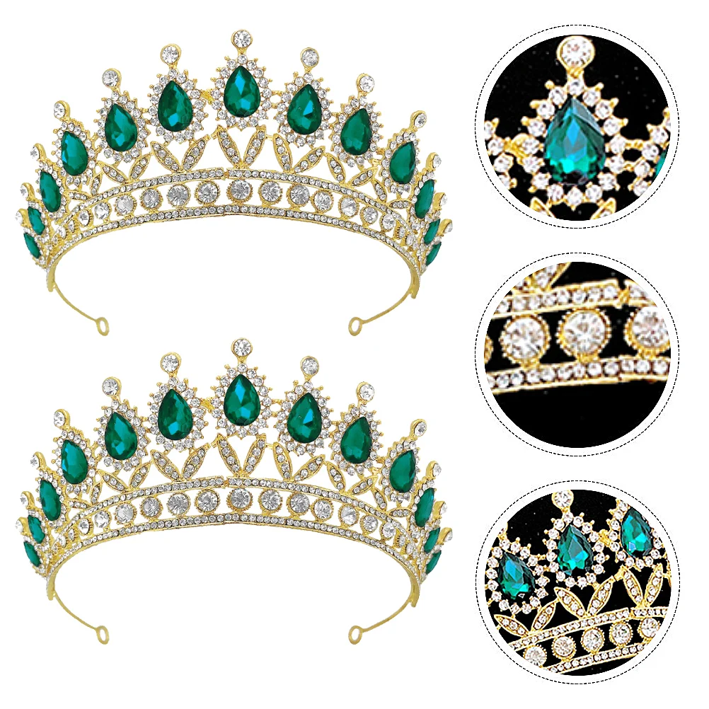 Corona de princesa con diamantes de gota de agua, diademas para bebé, tocado con diamantes de imitación, accesorio para el cabello dulce, garra de cobre nupcial, señorita distintiva