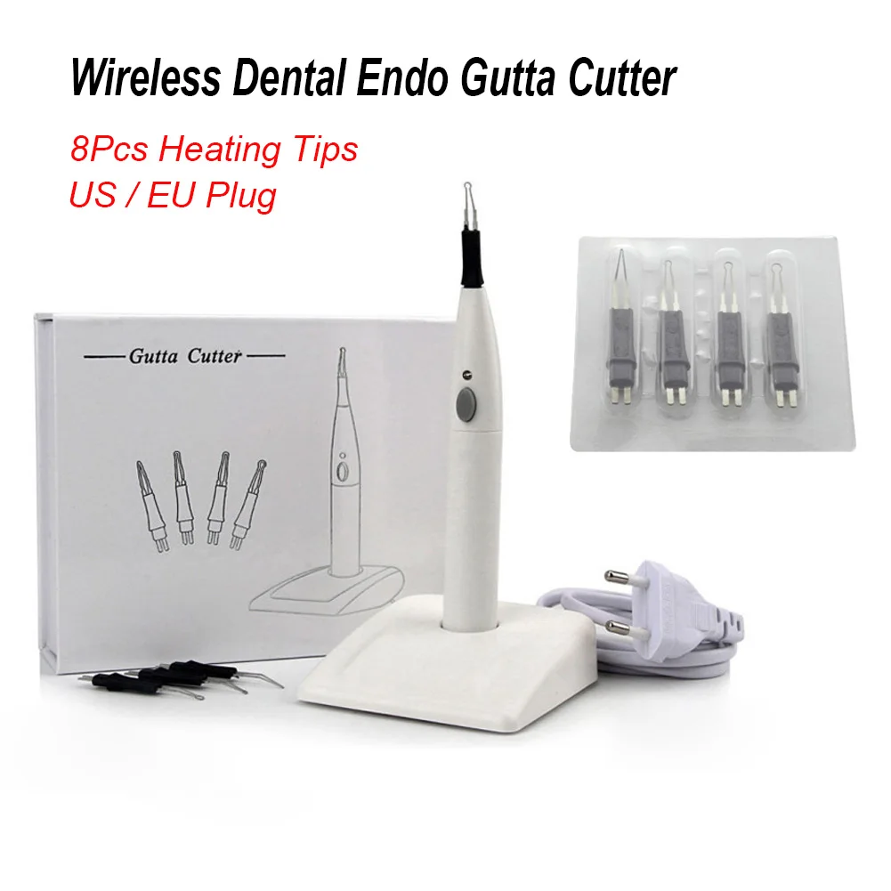 Wireless Dental Lab Endo Gutta Cutter Device With 4/8 Tips Oral Care Tooth Whitening Gum Cutta Percha Dentist Clinic Equipment