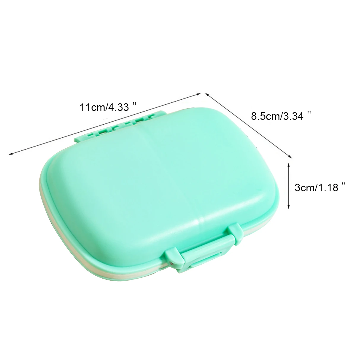 Portable Pills Organizer 8 Grids Mini Tablet Storage Container Weekly Medicine Pill Dispense Box