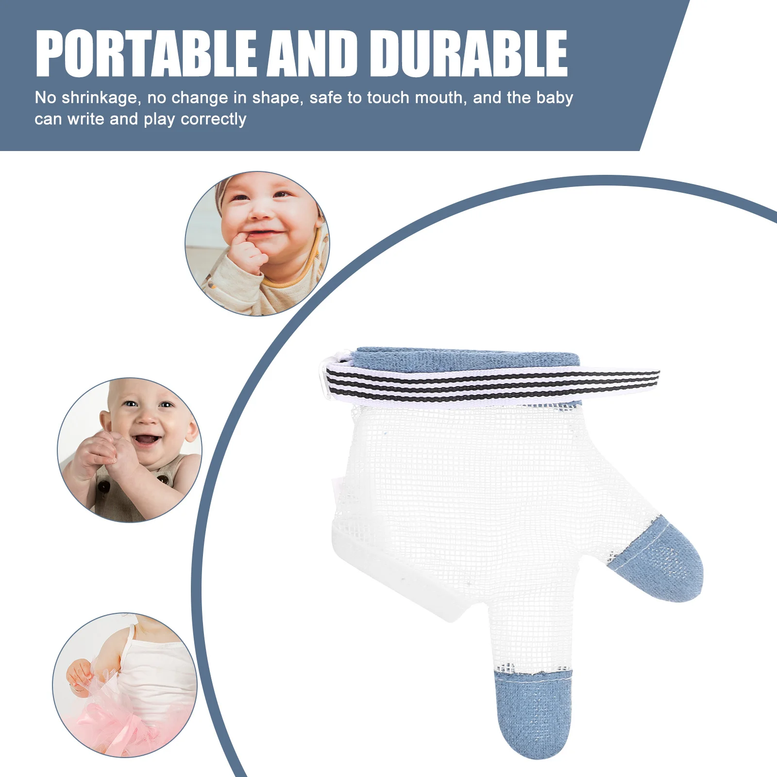 

2 шт., детские перчатки для сосания большого пальца, защита рук от еды, дышащие, быстросохнущие, для домашнего использования на открытом воздухе, защита для пальцев