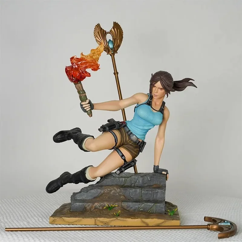 Play Arts The Tomb Raider Movie Anime Figures Laura Lara Croft Action Figure Collectable Model Doll Collection Toy Birthday Gift