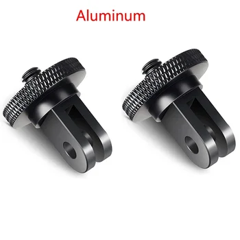 Aluminium CNC Mini Statief 1/4 Schroefkop Adapter voor GoPro Hero 12 11 10 9 8 voor Sony voor insta360 een x2 Camera Accessoire
