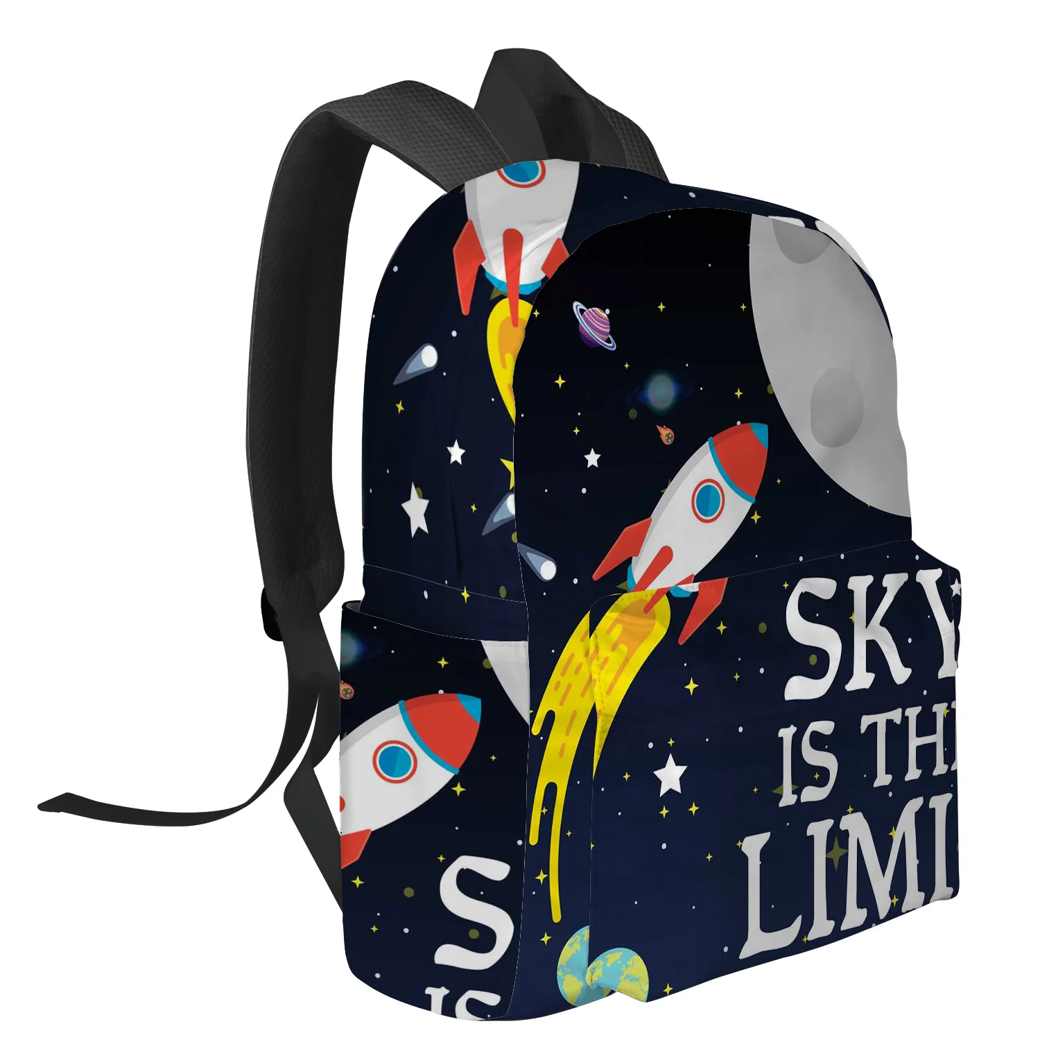 Space Universe Planet Rocket Starry Sky Backpacks Teenagers Student School Bags Laptop Backpack Men Women Female Travel Mochila