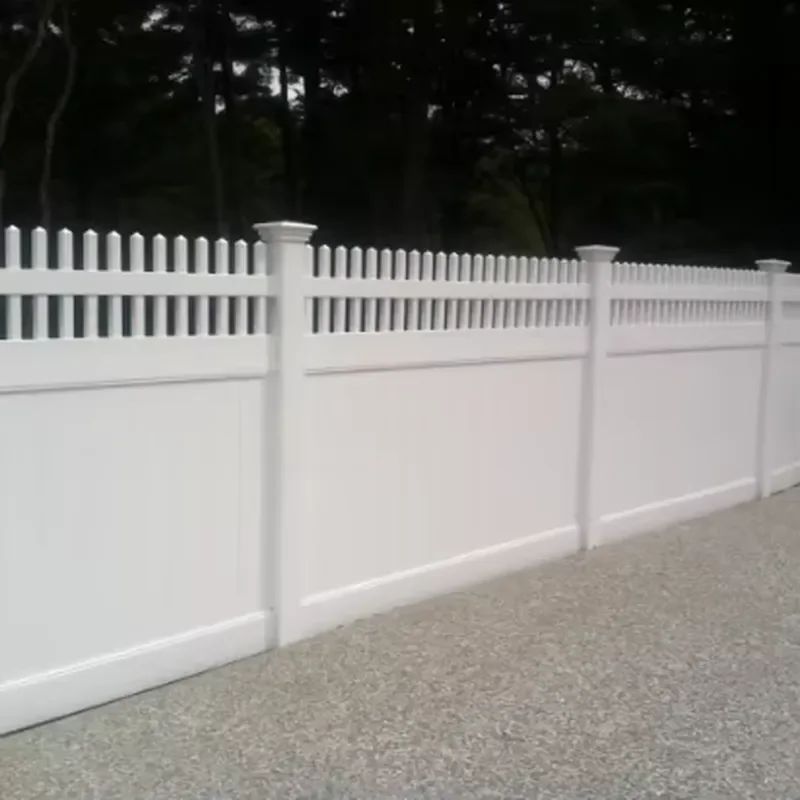 Vinyl White Picket Fence No Dig, Semiprivate White Vinyl Fence 6 Foot Tall, Pvc Vinyl Privacy Fence