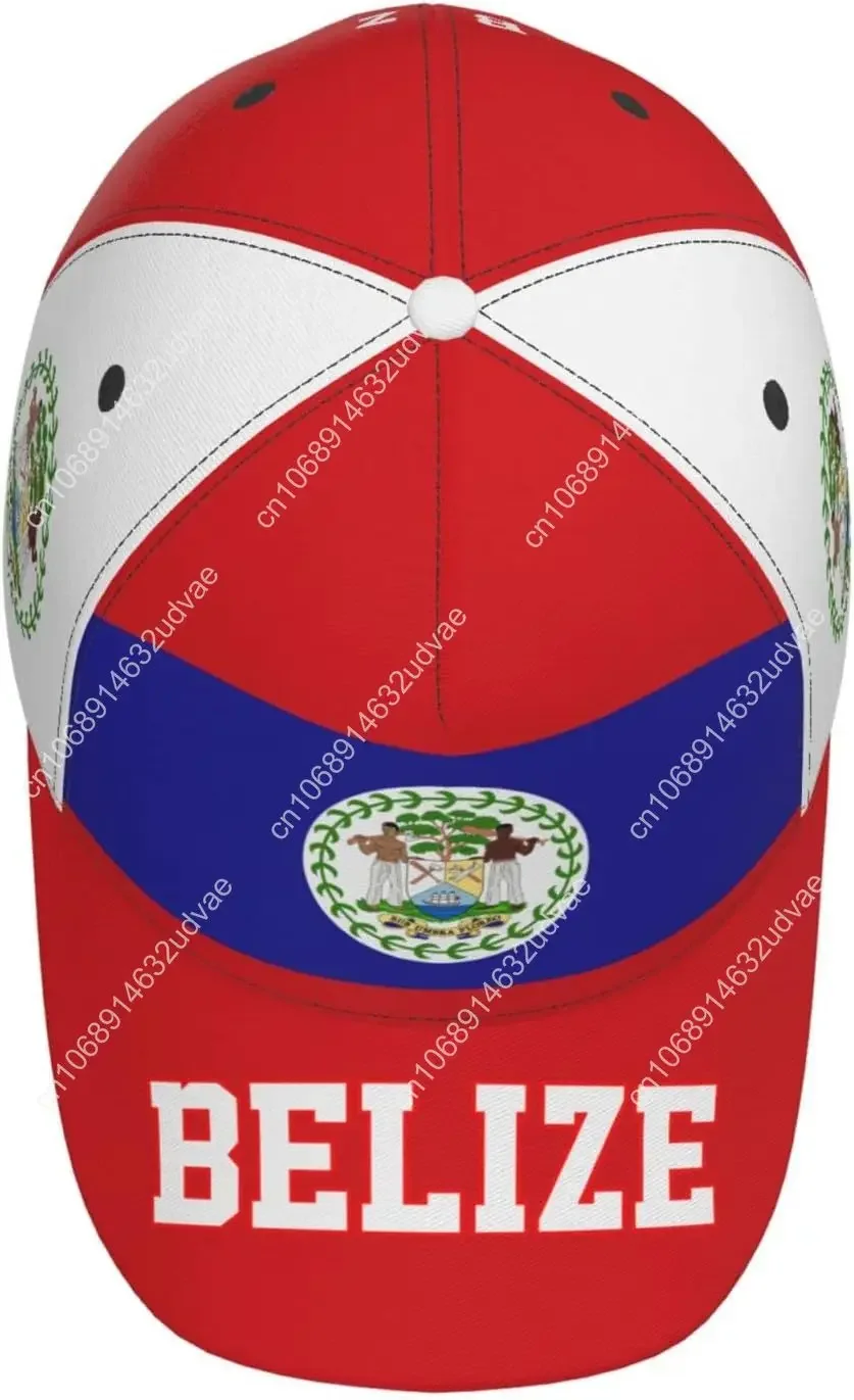 Belize Vlag Belizean Baseball Cap Volledige Print Volwassen Mannen Hoed Patriottisme Supporter Voetbal Caps Zwart