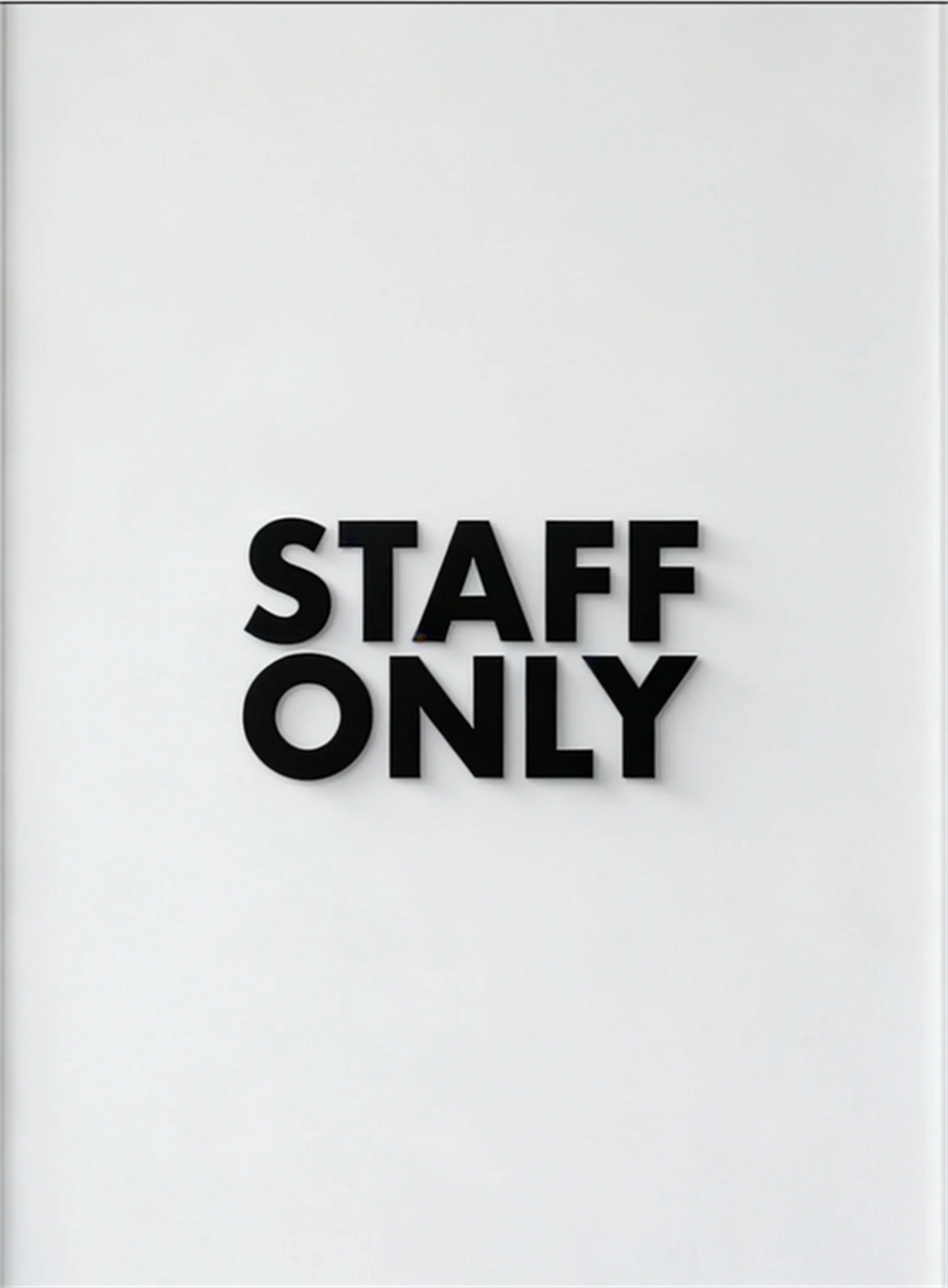 

3D Acrylic Self-Adhesive STAFF ONLY Sign for Your Company Building Office Door Restaurant Hotel Toilet Decor Gift