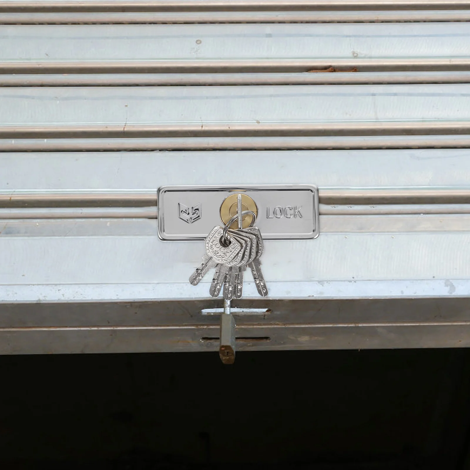 

Roll-Up Door Lock Double Cylinder Zinc Alloy Commercial Deadbolt Anti Theft Security for Sliding Gates Barn Doors