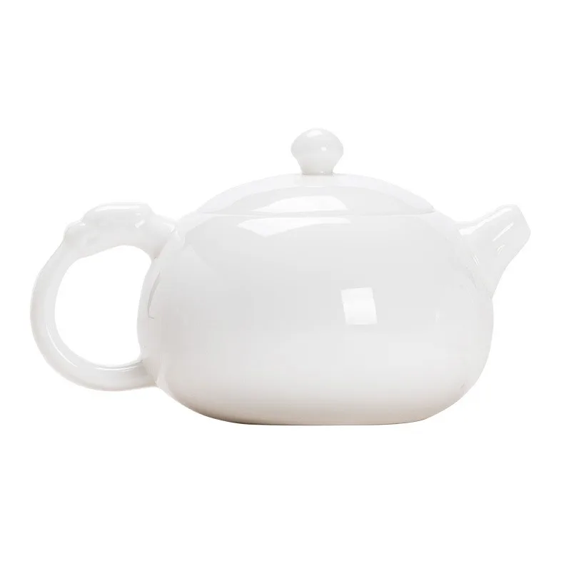 

Fengming Pot Suet Jade Porcelain High-grade Dragon Handle Xishi Pot Household Ceramic Kung Fu Tea Set Single Pot Brewing Teapot